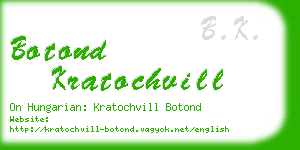 botond kratochvill business card